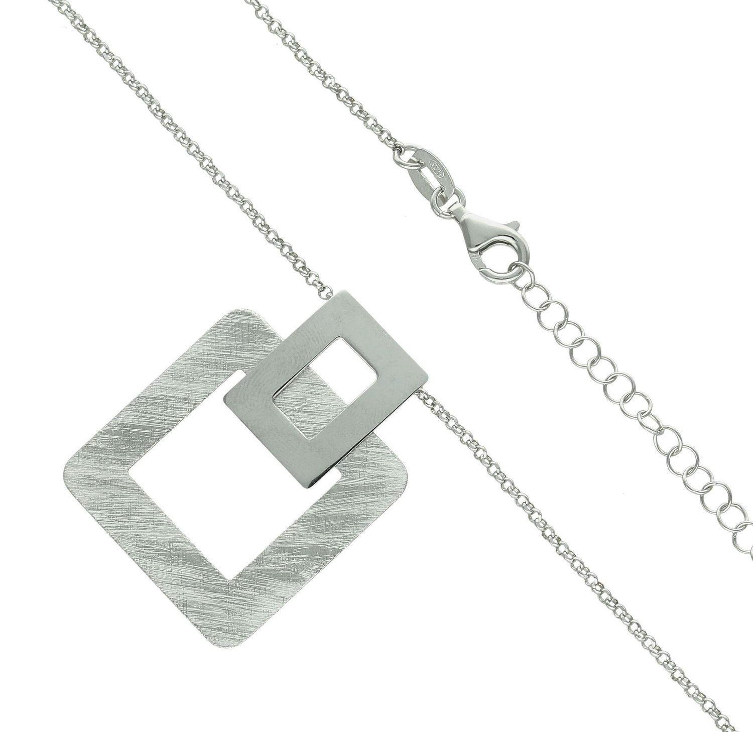 Srebrny naszyjnik damski 925 duża matowa zawieszka DIA-NSZ-11710-925 (3).jpg