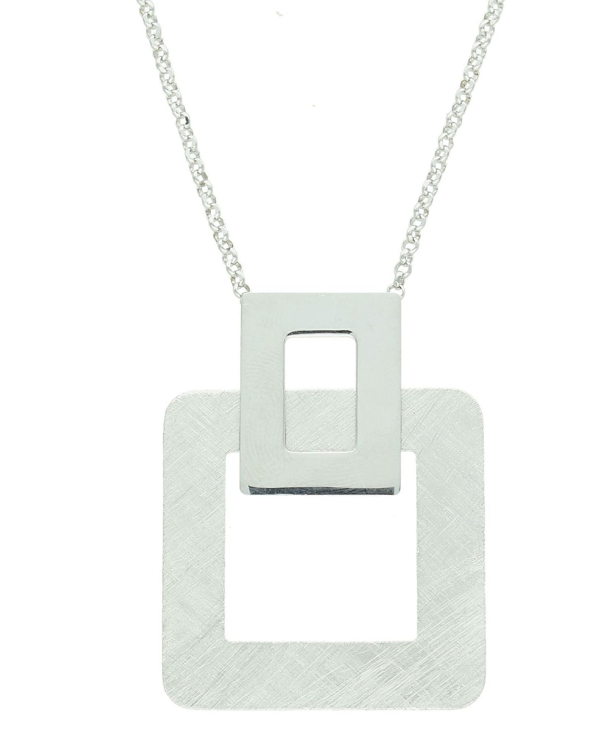 Srebrny naszyjnik damski 925 duża matowa zawieszka DIA-NSZ-11710-925 (3).jpg