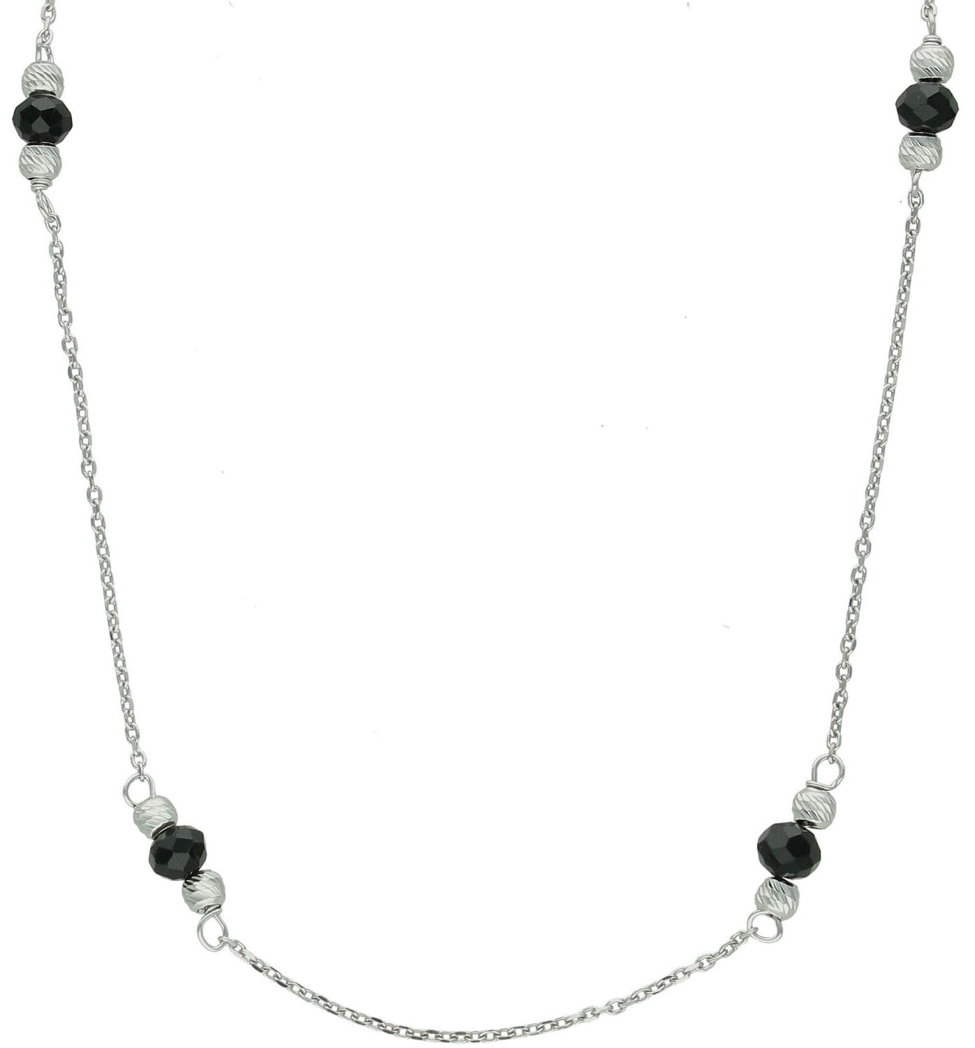 Srebrny naszyjnik damski 925 celebrytka czarno-srebrne kulki DIA-NSZ-11739-925 (2).jpg