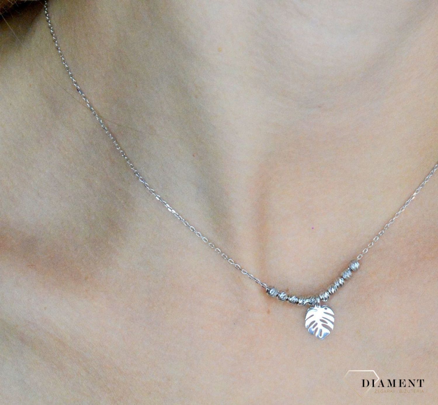 Srebrny naszyjnik damski 925 celebrytka monstera z kuleczkami DIA-NSZ-11758-925 (1).jpg
