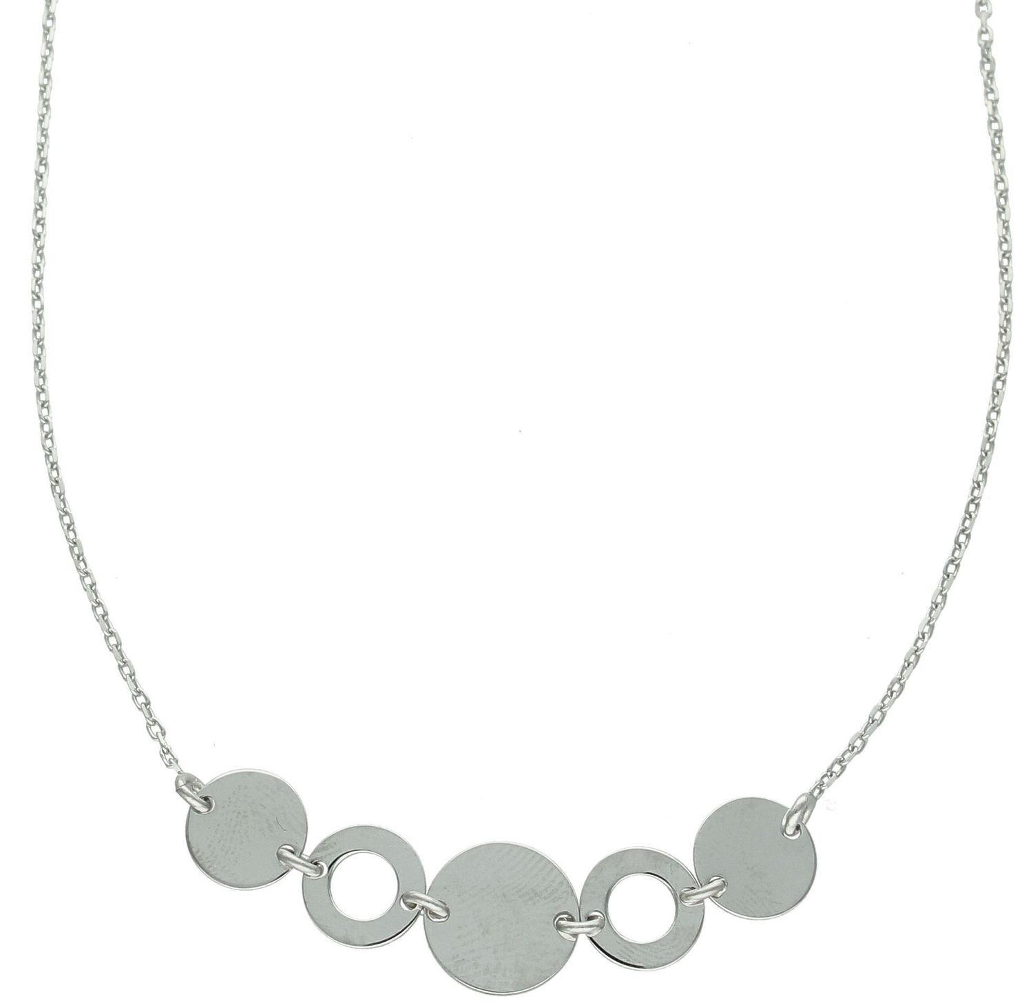 Srebrny naszyjnik damski 925 celebrytka płaskie kółeczka blaszki DIA-NSZ-11759-925 (3).jpg