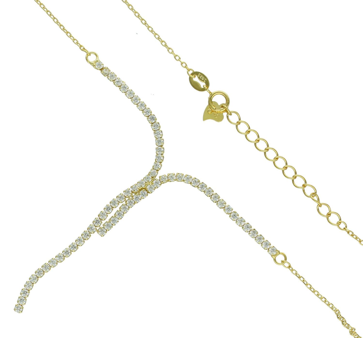 Srebrny naszyjnik damski 925 pozłacana celebrytka z cyrkoniami DIA-NSZ-11762-925 (1).jpg