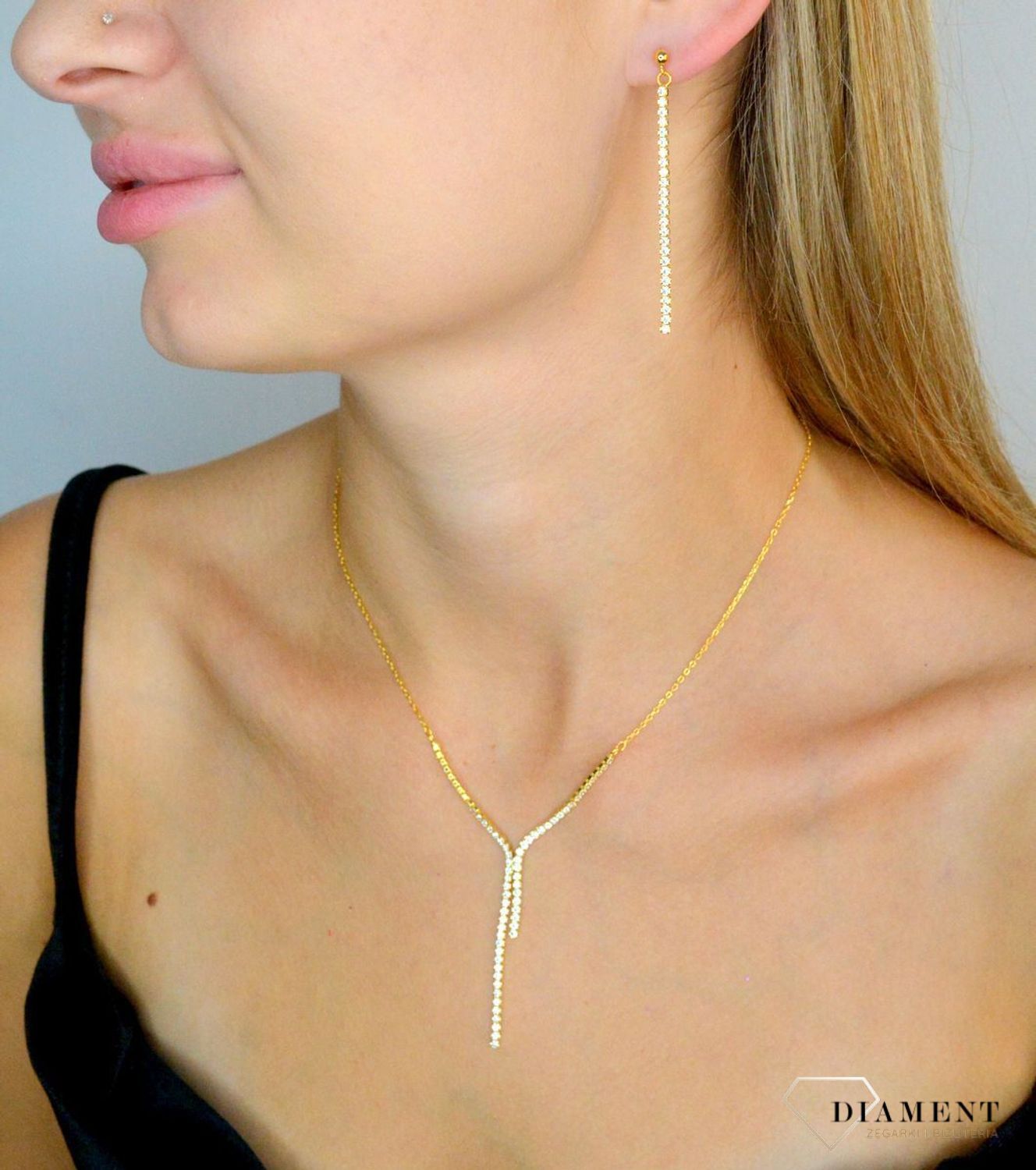 Srebrny naszyjnik damski 925 pozłacana celebrytka z cyrkoniami DIA-NSZ-11762-925 (1).jpg