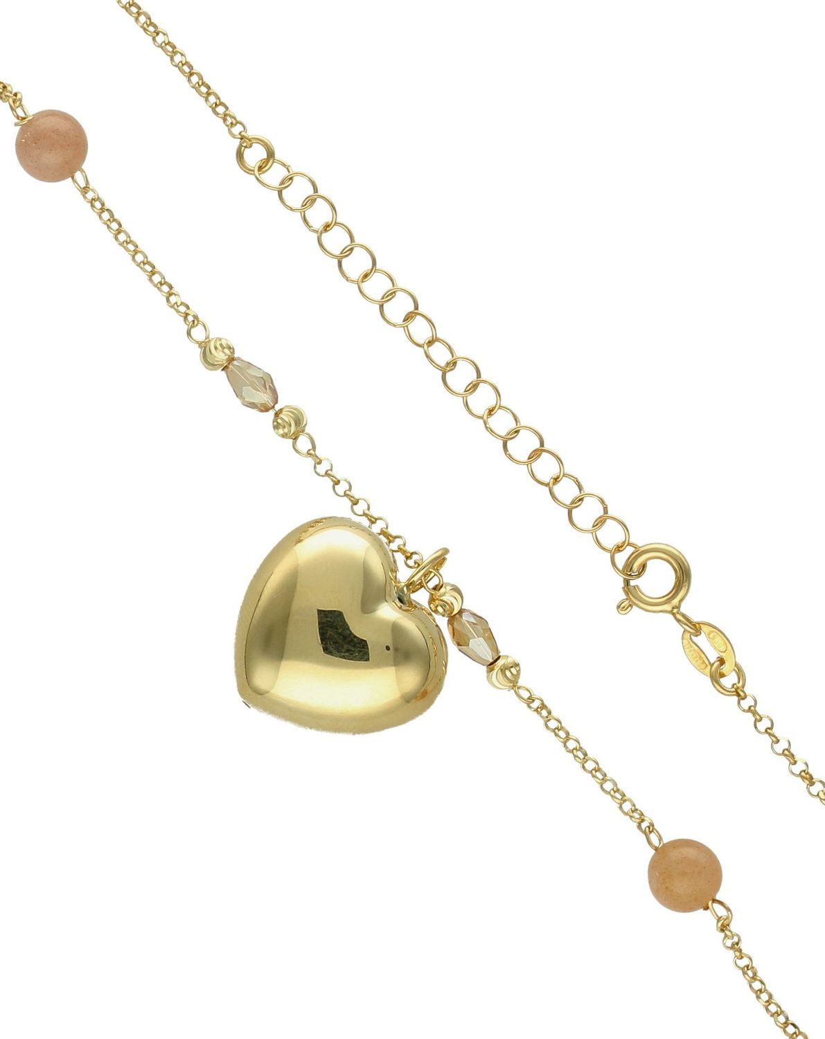 Srebrny naszyjnik damski 925 pozłacana celebrytka z dużym sercem DIA-NSZ-11763-925 (3).jpg