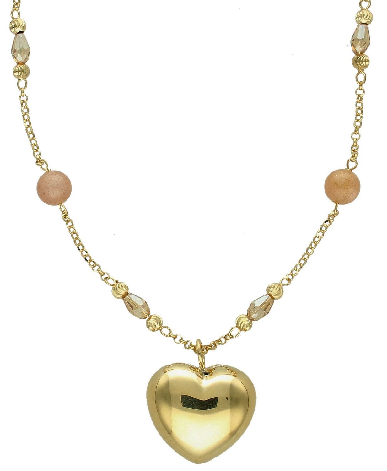 Srebrny naszyjnik damski 925 pozłacana celebrytka z dużym sercem DIA-NSZ-11763-925 (3).jpg