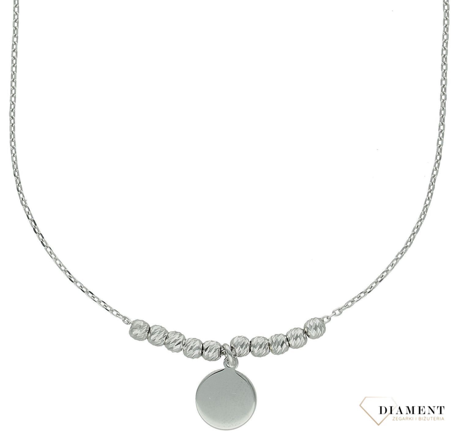 Srebrny naszyjnik damski 925 celebrytka z kuleczkami DIA-NSZ-11766-925. Srebrny naszyjnik damski. Naszyjnik srebrny celebrytka. Naszyjnik srebrny damski z kuleczkami. Srebrny naszyjnik dla kobiety na prezent..jpg