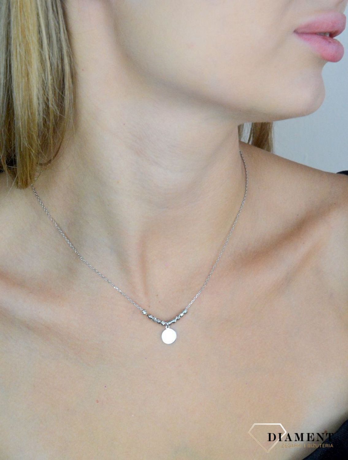 Srebrny naszyjnik damski 925 celebrytka z kuleczkami DIA-NSZ-11766-925. Srebrny naszyjnik damski. Naszyjnik srebrny celebrytka. Naszyjnik srebrny damski z kuleczkami. Srebrny naszyjnik dla kobiety na prezent..jpg