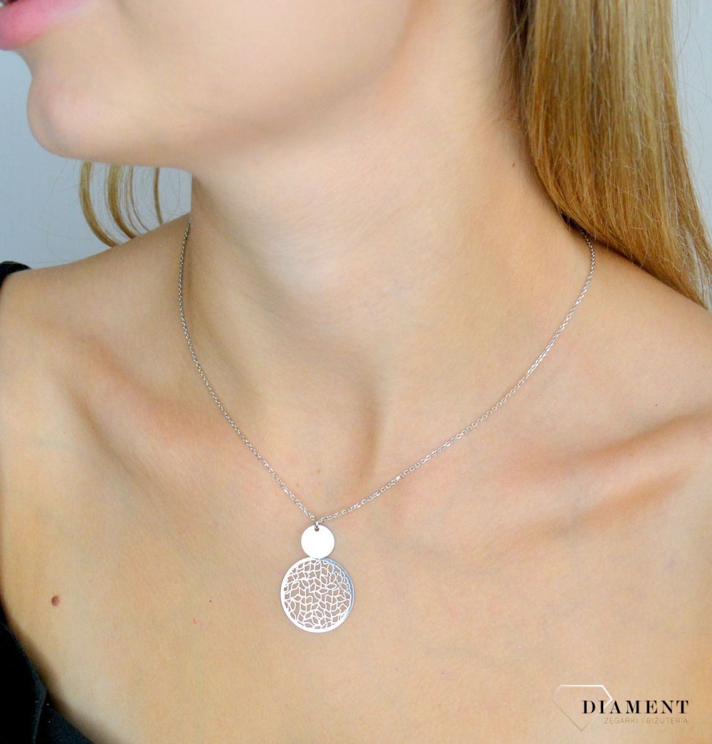 Srebrny naszyjnik damski 925 celebrytka z ażurowym kółkiem DIA-NSZ-11780-925 (1).jpg