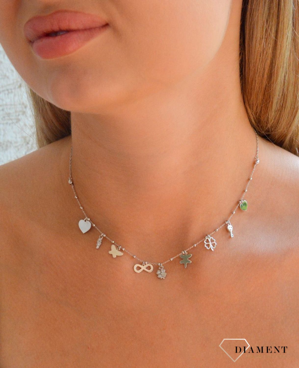 Srebrny naszyjnik damski 925 celebrytka z wiszącymi zawieszkami DIA-NSZ-11781-925 (2).jpg
