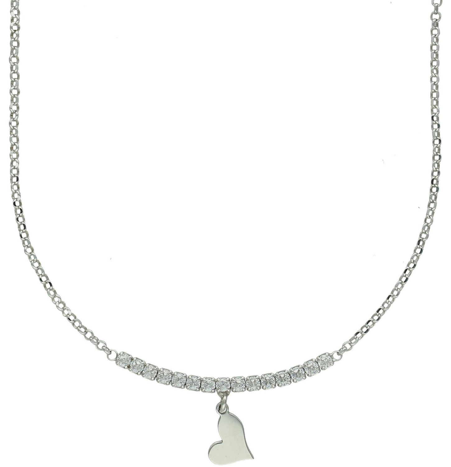 Srebrny naszyjnik damski 925 celebrytka z wiszącym serduszkiem i paskiem cyrkonii DIA-NSZ-11782-925 (2).jpg
