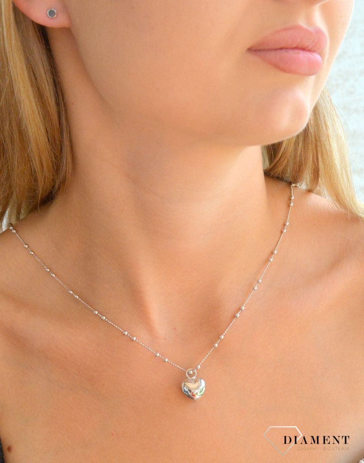 Srebrny naszyjnik damski 925 zawieszka wypukłe serce DIA-NSZ-11784-925 (1).jpg