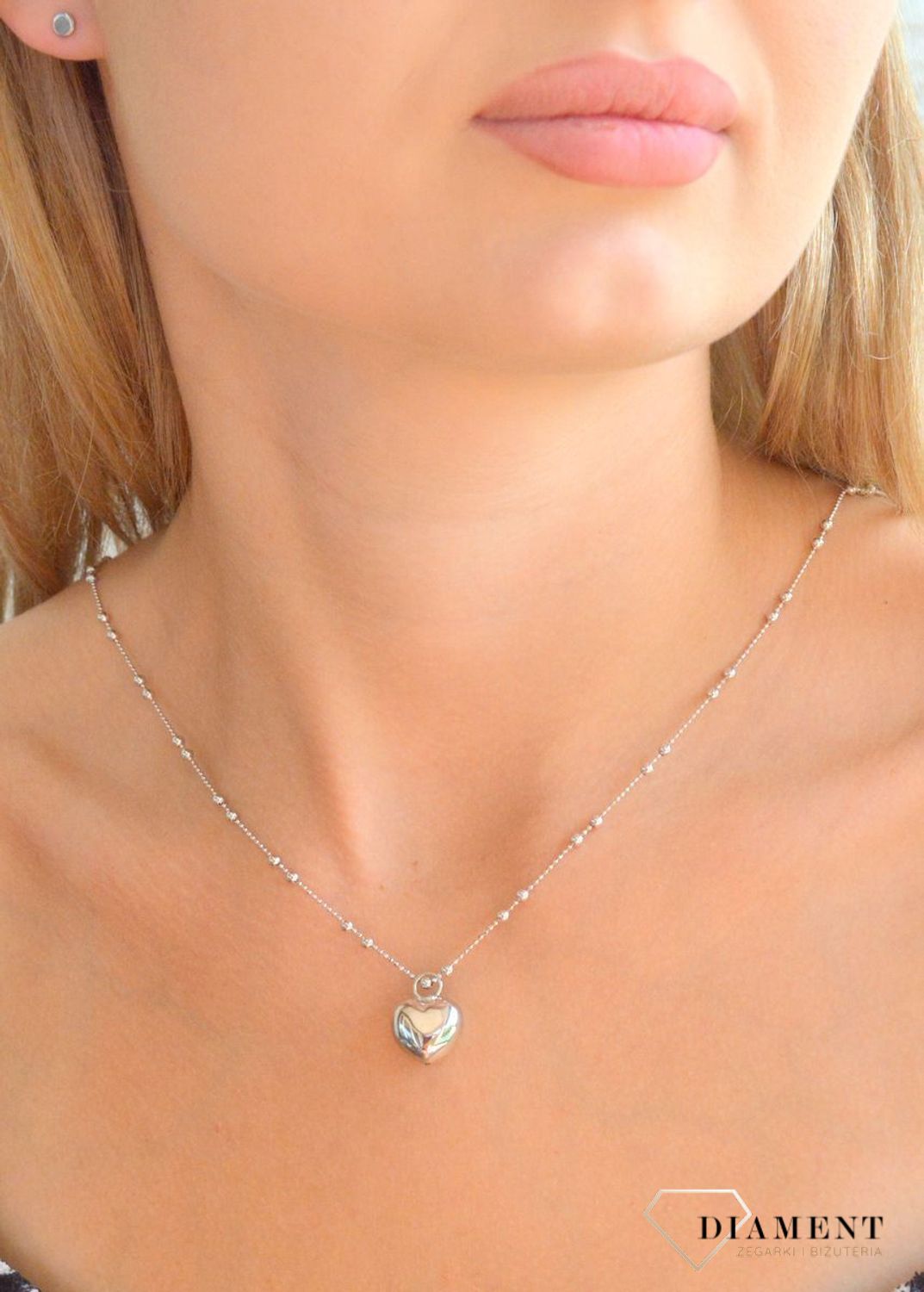 Srebrny naszyjnik damski 925 zawieszka wypukłe serce DIA-NSZ-11784-925 (1).jpg