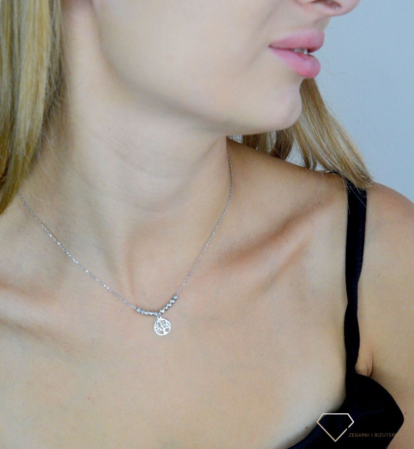 Srebrny naszyjnik damski 925 celebrytka drzewko szczęścia z kuleczkami DIA-NSZ-11791-925 (1).jpg