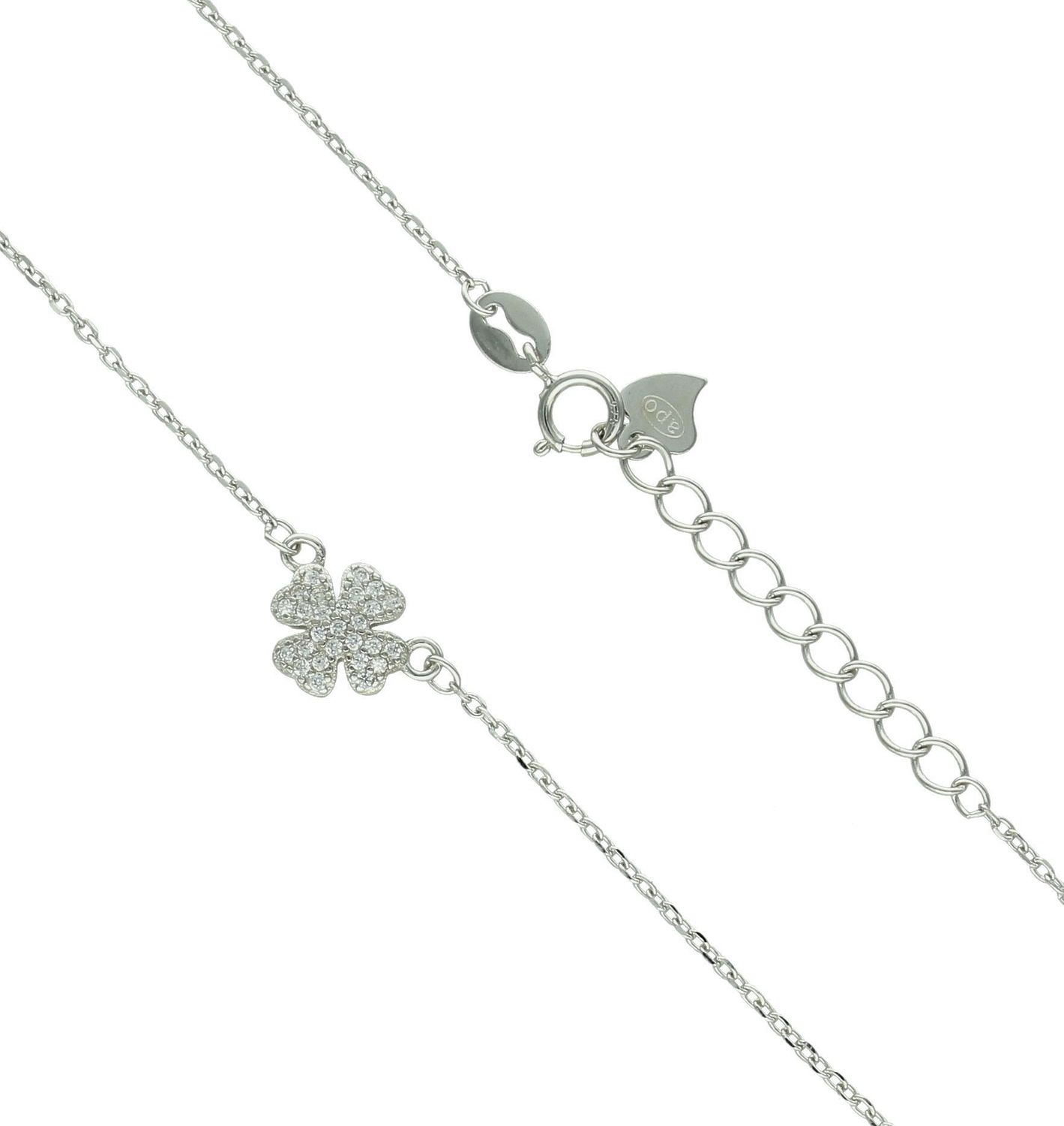 Srebrny naszyjnik damski 925 celebrytka z koniczynką DIA-NSZ-11890-925 (2).jpg