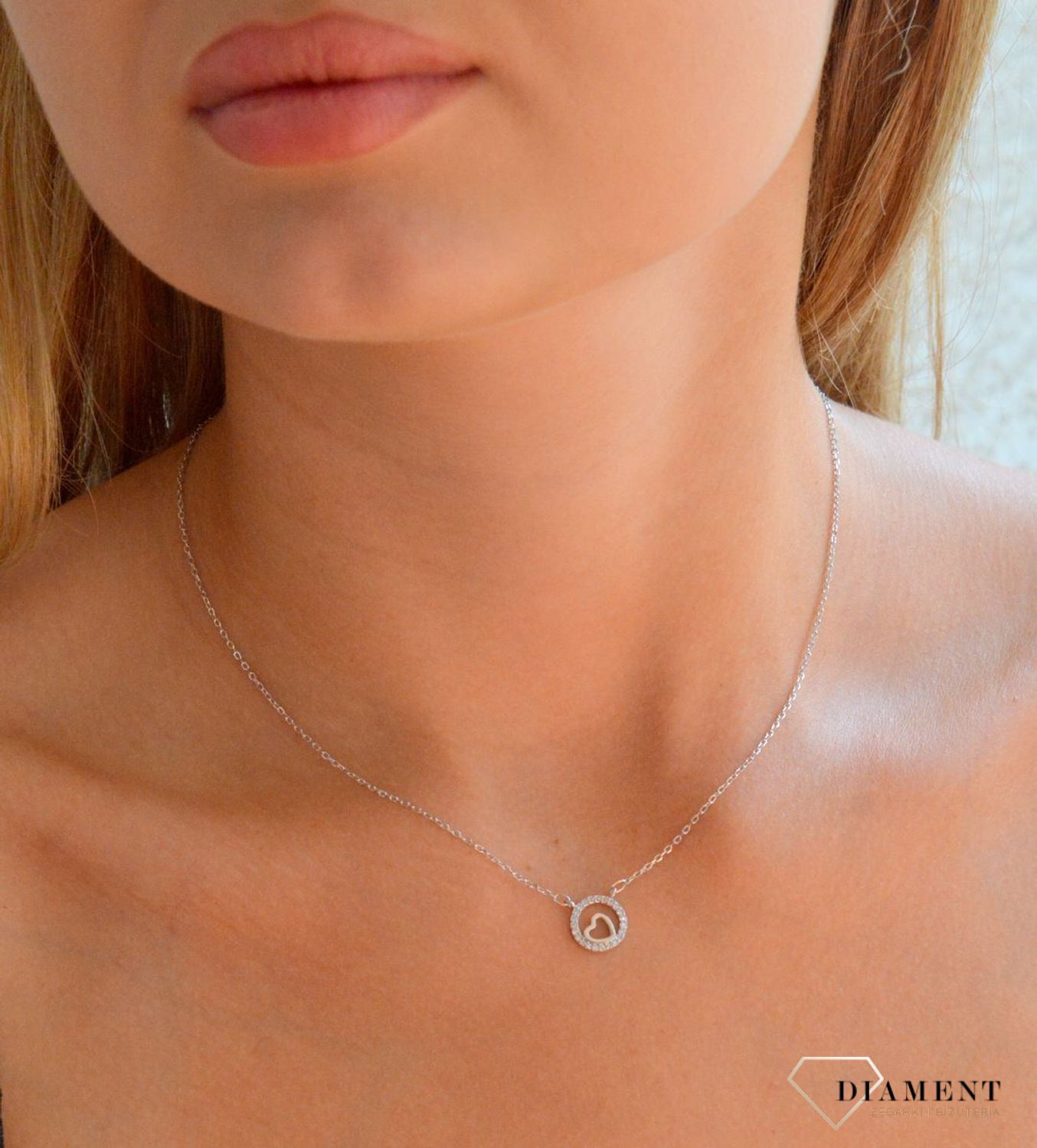 Srebrny naszyjnik damski 925 celebrytka z sercem i cyrkoniami DIA-NSZ-11891-925 (2).jpg