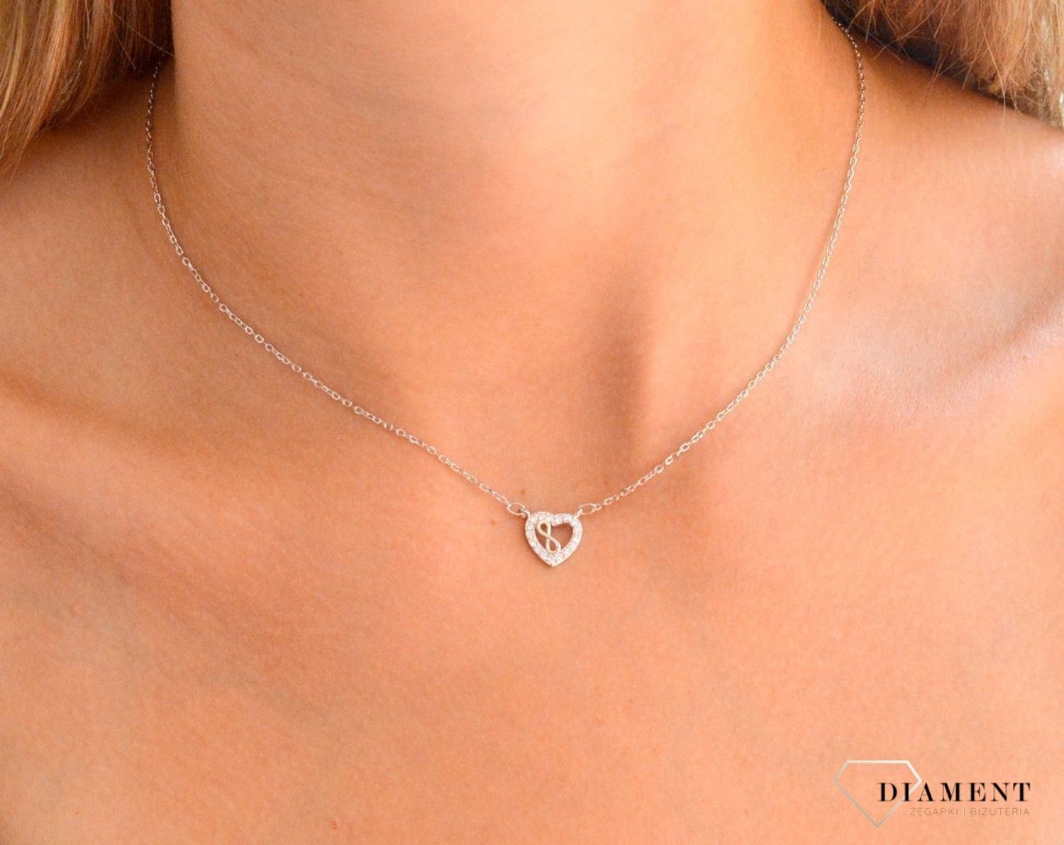Srebrny naszyjnik damski 925 celebrytka z sercem i znakiem nieskończoności DIA-NSZ-11893-925 (1).jpg