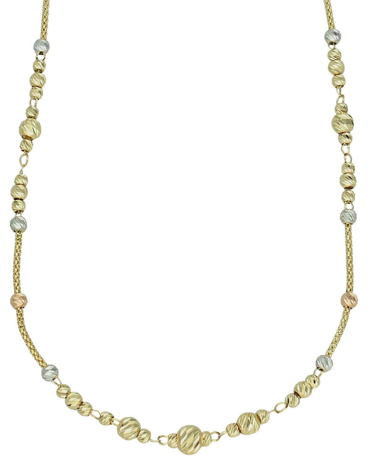 Złoty naszyjnik damski 585 kuleczki białe złoto DIA-NSZ-11995-585. Złoty naszyjnik damski. Złoty naszyjnik próby 585. Naszyjnik złoty damski z kulkami. Naszyjnik złoty na prezent (2).jpg