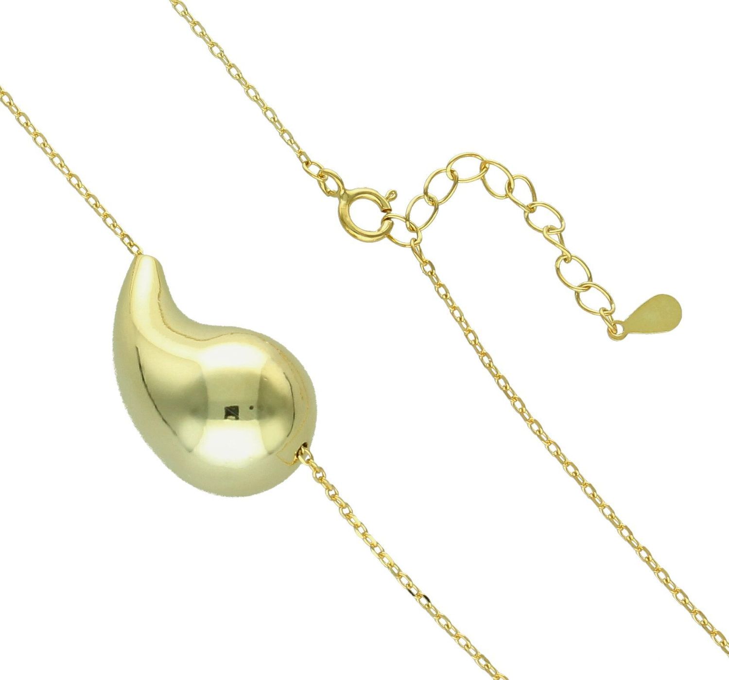 Srebrny naszyjnik damski 925 pozłacana łezka DIA-NSZ-12190Z-925 (1).jpg