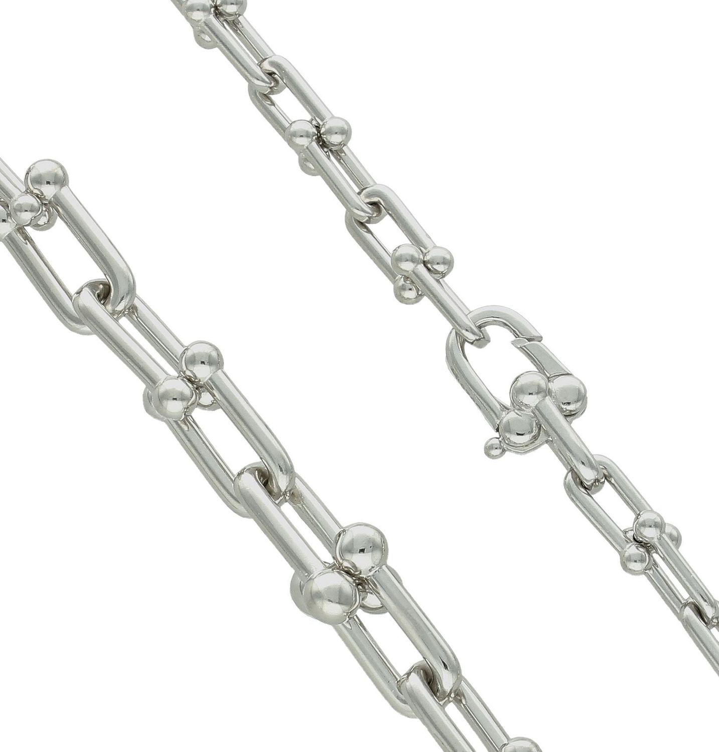 Srebrny naszyjnik damski 925 spinacze DIA-NSZ-12244-925. Srebrny naszyjnik damski. Srebrny naszyjnik celebrytka damska. Srebrna celebrytka z modnym wzorem. Naszyjnik damski na prezent (2).jpg