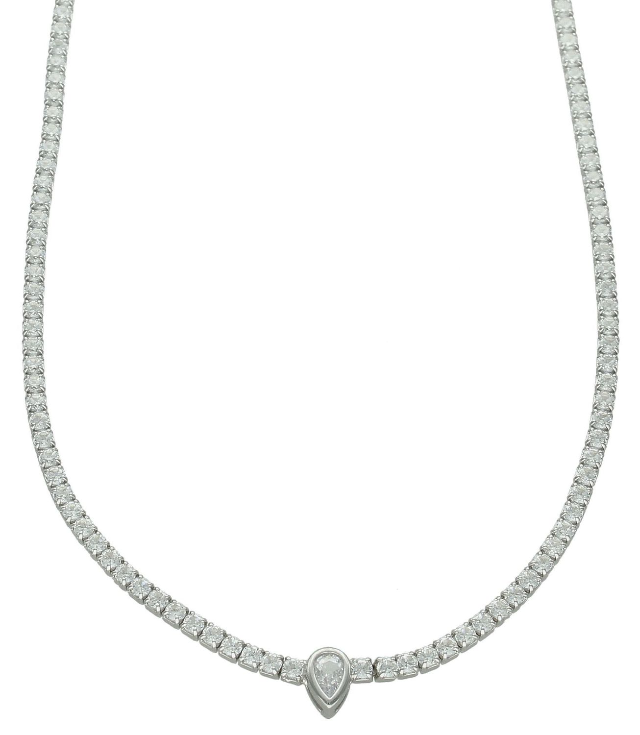 Srebrny naszyjnik damski kostka 925 zdobiony cyrkoniami DIA-NSZ-12247-925. Srebrny naszyjnik damski. Srebrny naszyjnik celebrytka damska. Srebrna celebrytka z modnym wzorem. Naszyjnik damski na prezent (1).jpg