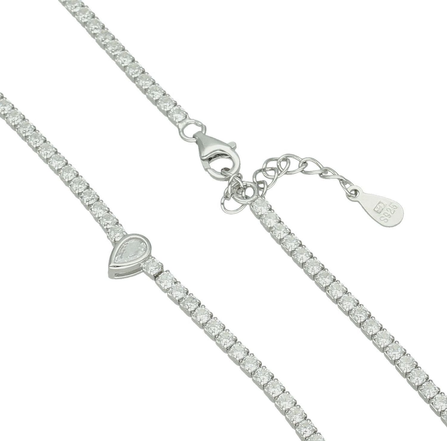 Srebrny naszyjnik damski kostka 925 zdobiony cyrkoniami DIA-NSZ-12247-925. Srebrny naszyjnik damski. Srebrny naszyjnik celebrytka damska. Srebrna celebrytka z modnym wzorem. Naszyjnik damski na prezent (1).jpg