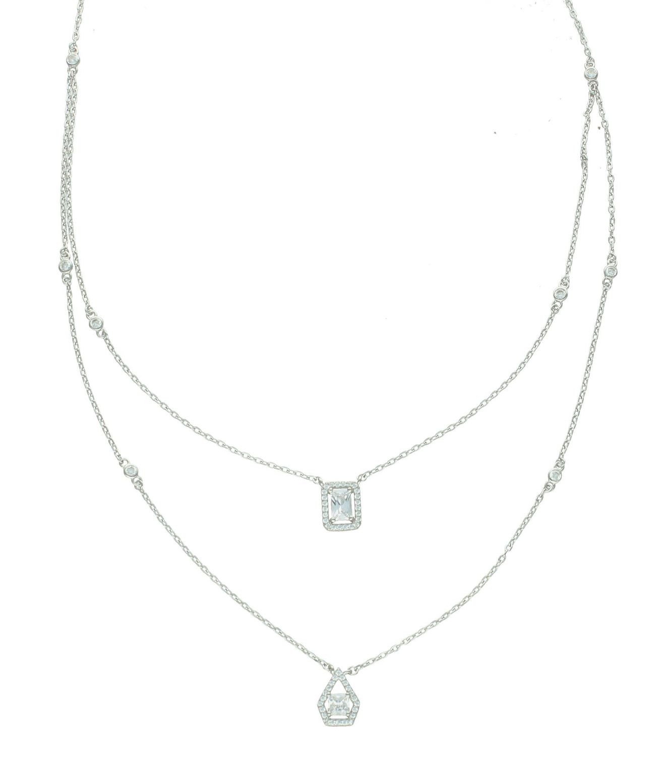 Srebrny naszyjnik damski 925 podwójny z cyrkoniami DIA-NSZ-12255-925 (2).jpg