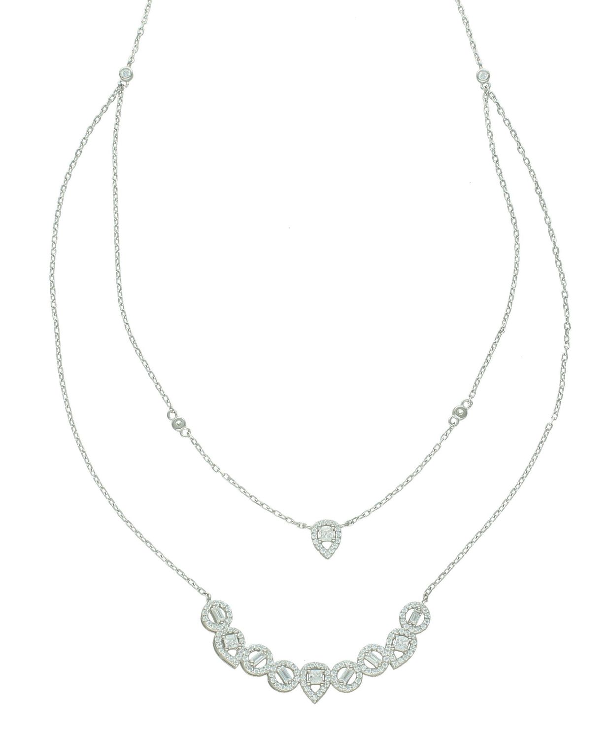 Naszyjnik srebrny damski 925 podwójny wysadzany cyrkoniami DIA-NSZ-12257-925 (2).jpg