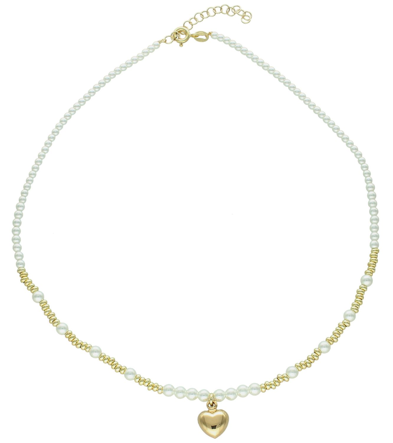 Naszyjnik srebrny perły z wiszącym sercem próba 925, DIA-NSZ-12343-925 Elegancki i nowoczesny naszyjnik z perłami. Od wieków zachwyca elegancją i ponadczasowym pięknem. Naszyjnik z perłą naturalną to niezwykle.jpg