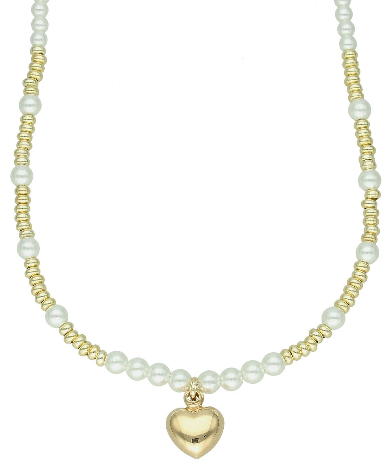 Naszyjnik srebrny perły z wiszącym sercem próba 925, DIA-NSZ-12343-925 Elegancki i nowoczesny naszyjnik z perłami. Od wieków zachwyca elegancją i ponadczasowym pięknem. Naszyjnik z perłą naturalną to niezwykle.jpg