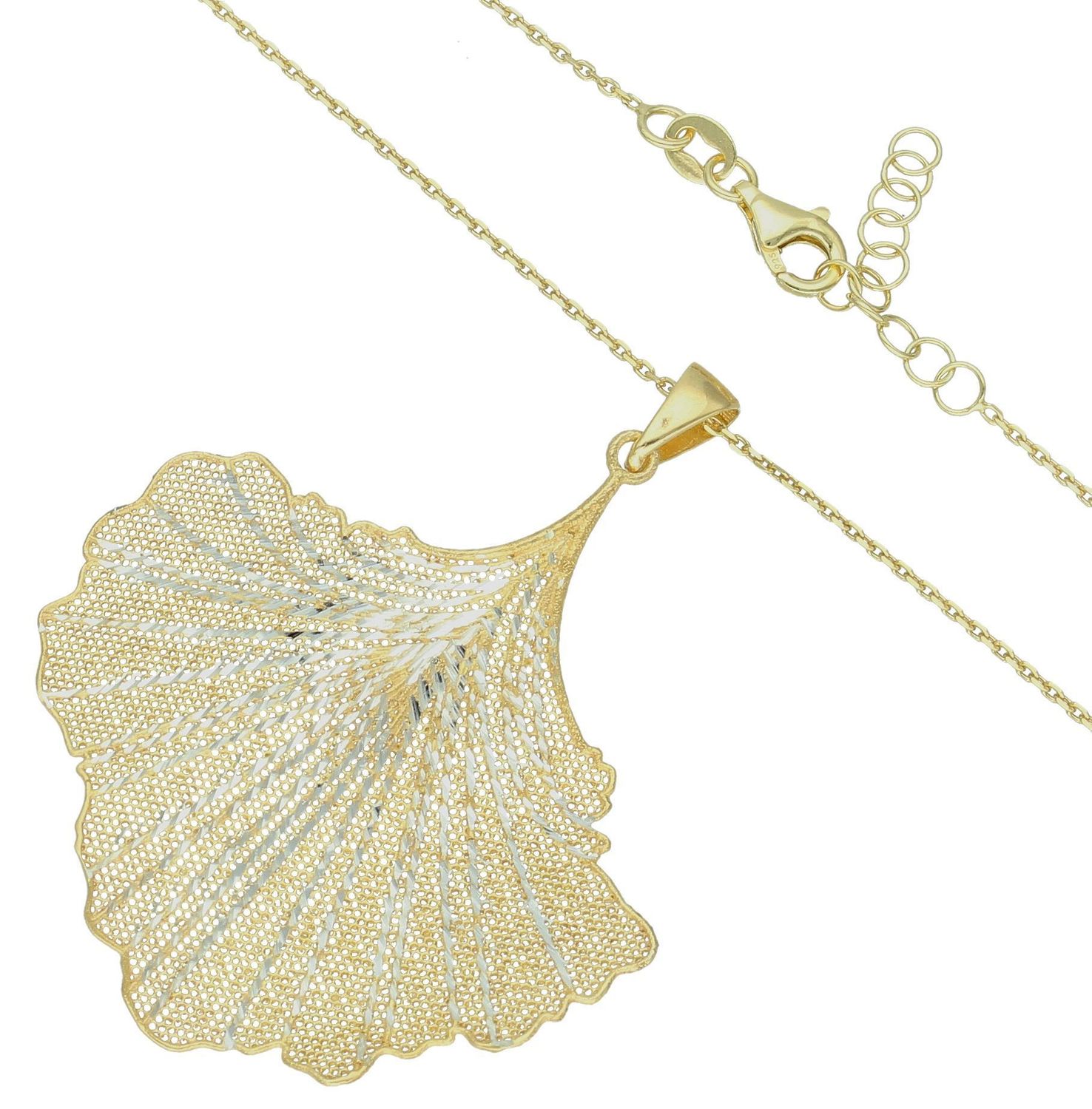 Naszyjnik srebro pozłacane próba 925, liść DIA-NSZ-12370-925 Naszyjnik wykonany z najwyższej jakości srebra. Idealny pomysł na prezent dla każdej kobiety. Naszyjnik wykonany z próby 925, będzie idealnym prezen.jpg