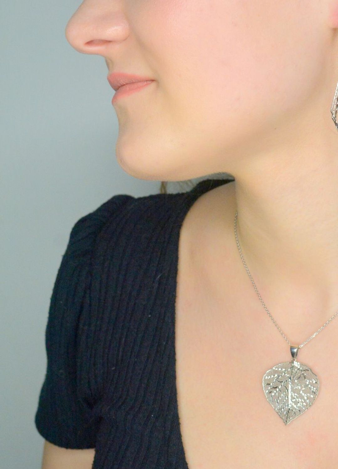 Srebrny naszyjnik liść próba 925, DIA-NSZ-12373-925.jpg