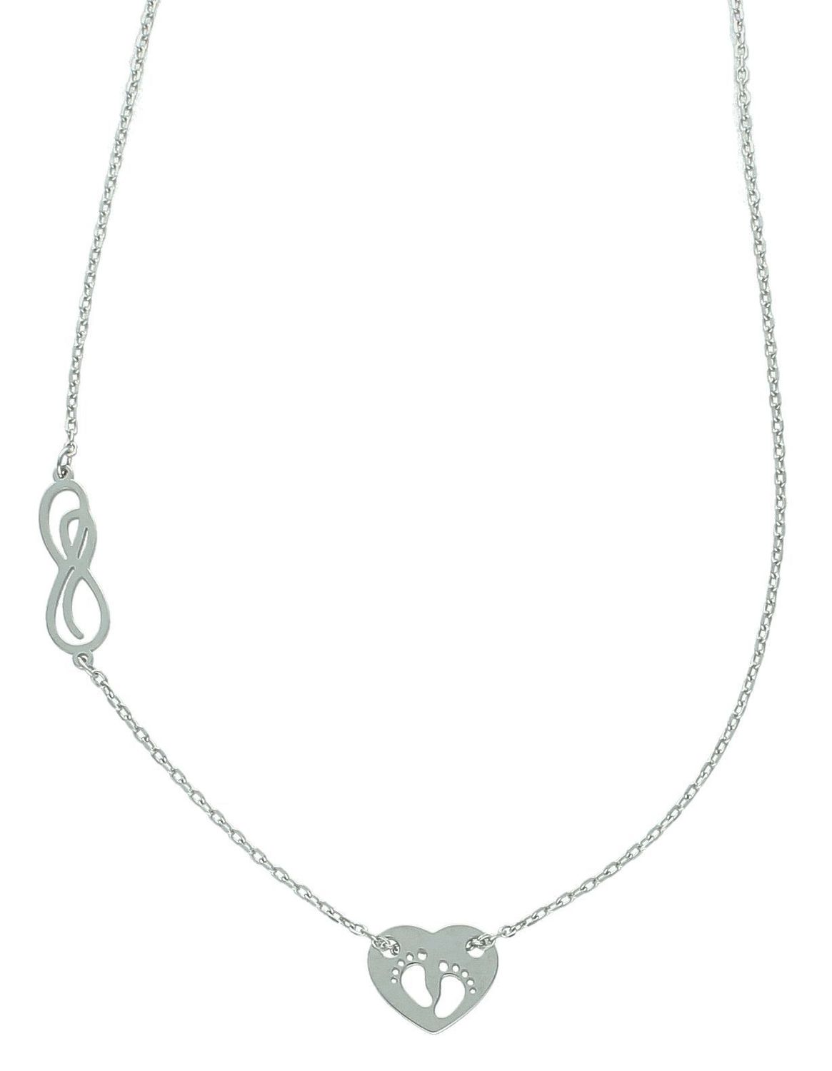 Naszyjnik celebrytka srebro 925, serce i nieskończoność DIA-NSZ-12442-925 Zawieszka została stworzona dla odważnych i pewnych siebie kobiet. Świetny dodatek pasujący do każdej stylizacji 1.jpg