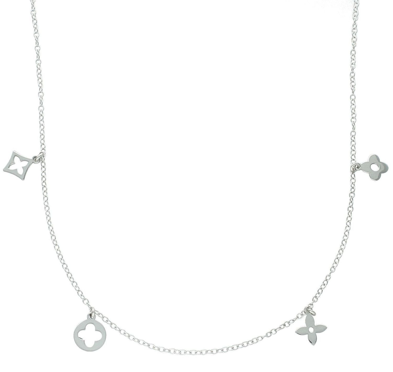 Naszyjnik srebrny celebrytka wiszące kwiatki próba 925, DIA-NSZ-12447-925 Ag.jpg