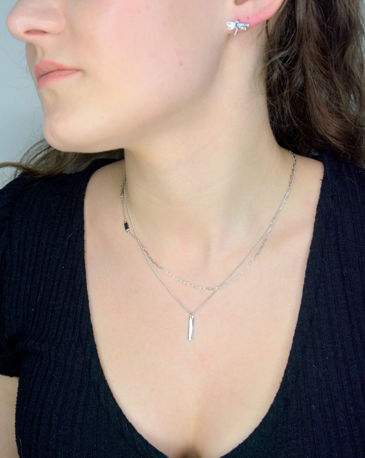 Naszyjnik srebrny podwójny próba 925, DIA-NSZ-12450-925.jpg