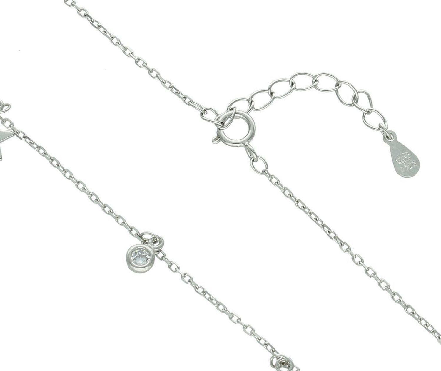 Naszyjnik srebrny celebrytka wiszące gwiazdki i cyrkonie próba 925, DIA-NSZ-12452-925. Naszyjnik wykonany z najwyższej jakości srebra. Idealny pomysł na prezent dla każdej kobiety.1.jpg