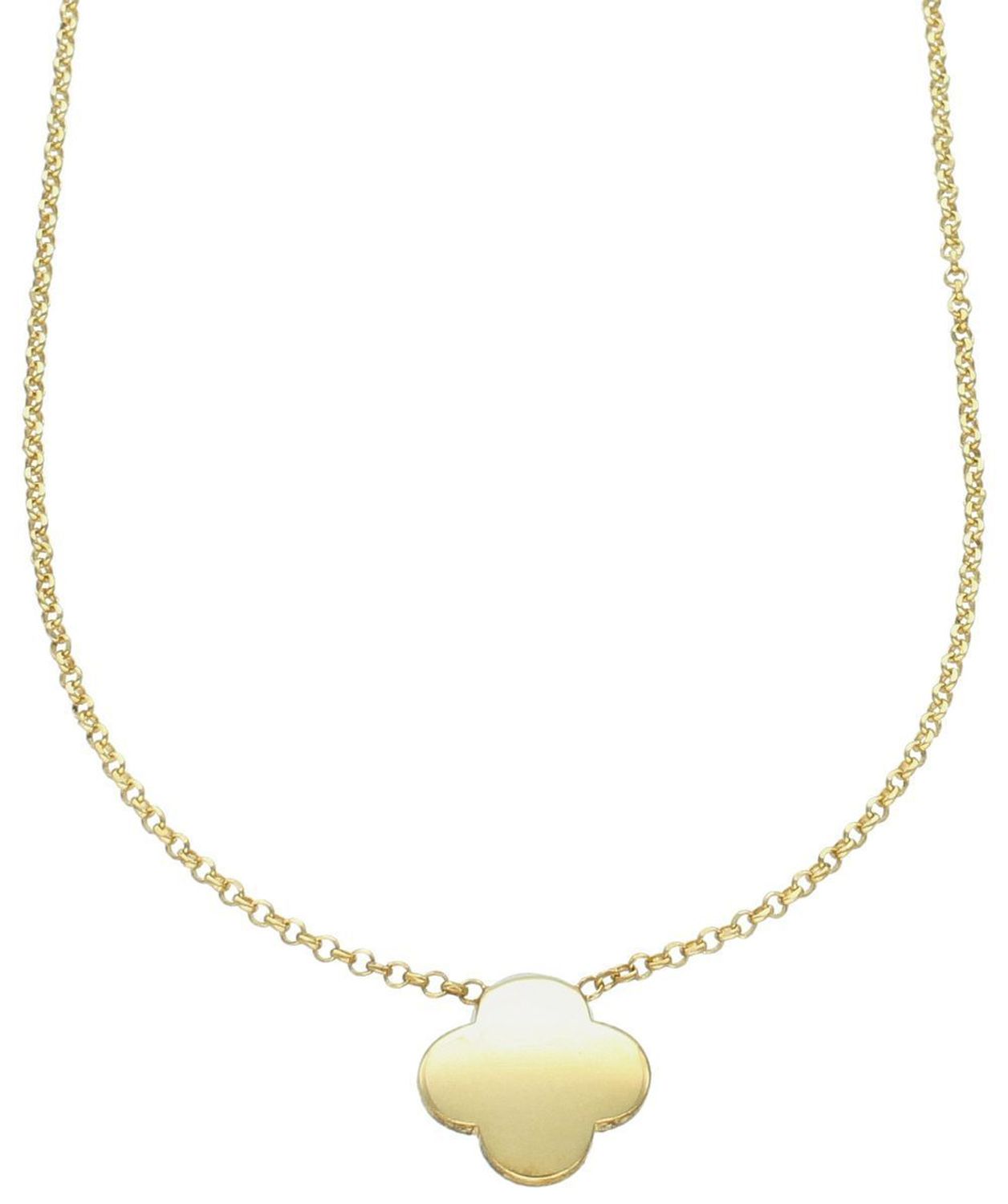 Pozłacany srebrny naszyjnik celebrytka z koniczynką i malachitem  Srebro 925  42 cm + 3 cm (2).jpg