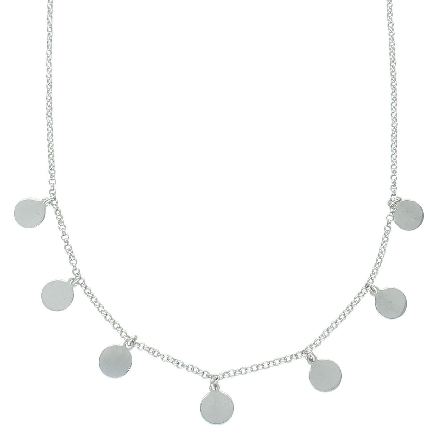 Naszyjnik srebrny celebrytka blaszki wiszące próba 925, DIA-NSZ-12456-925.jpg