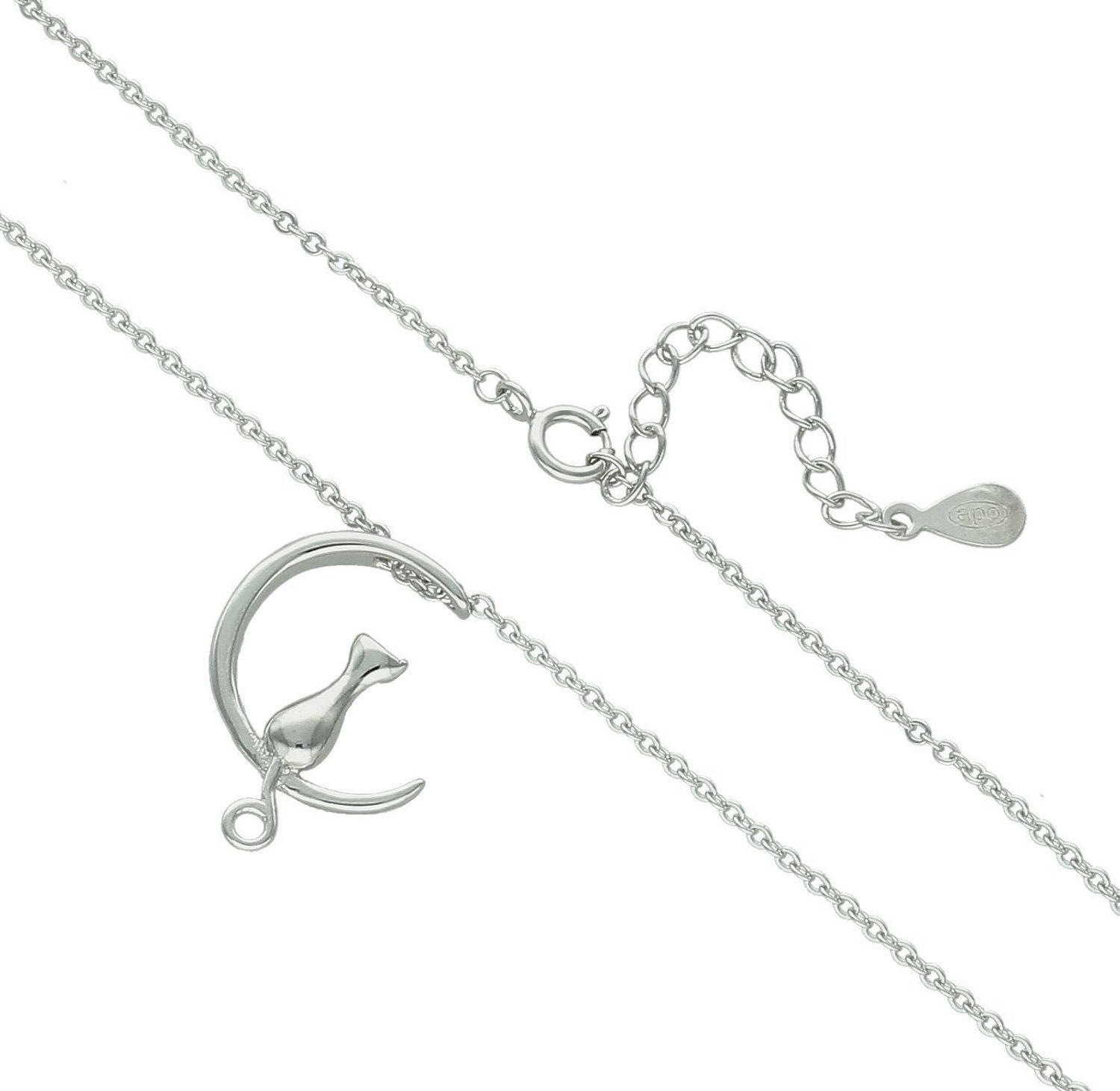 Srebrny naszyjnik damski celebrytka 925 kot na księżycu DIA-NSZ-12515-925 (1).jpg