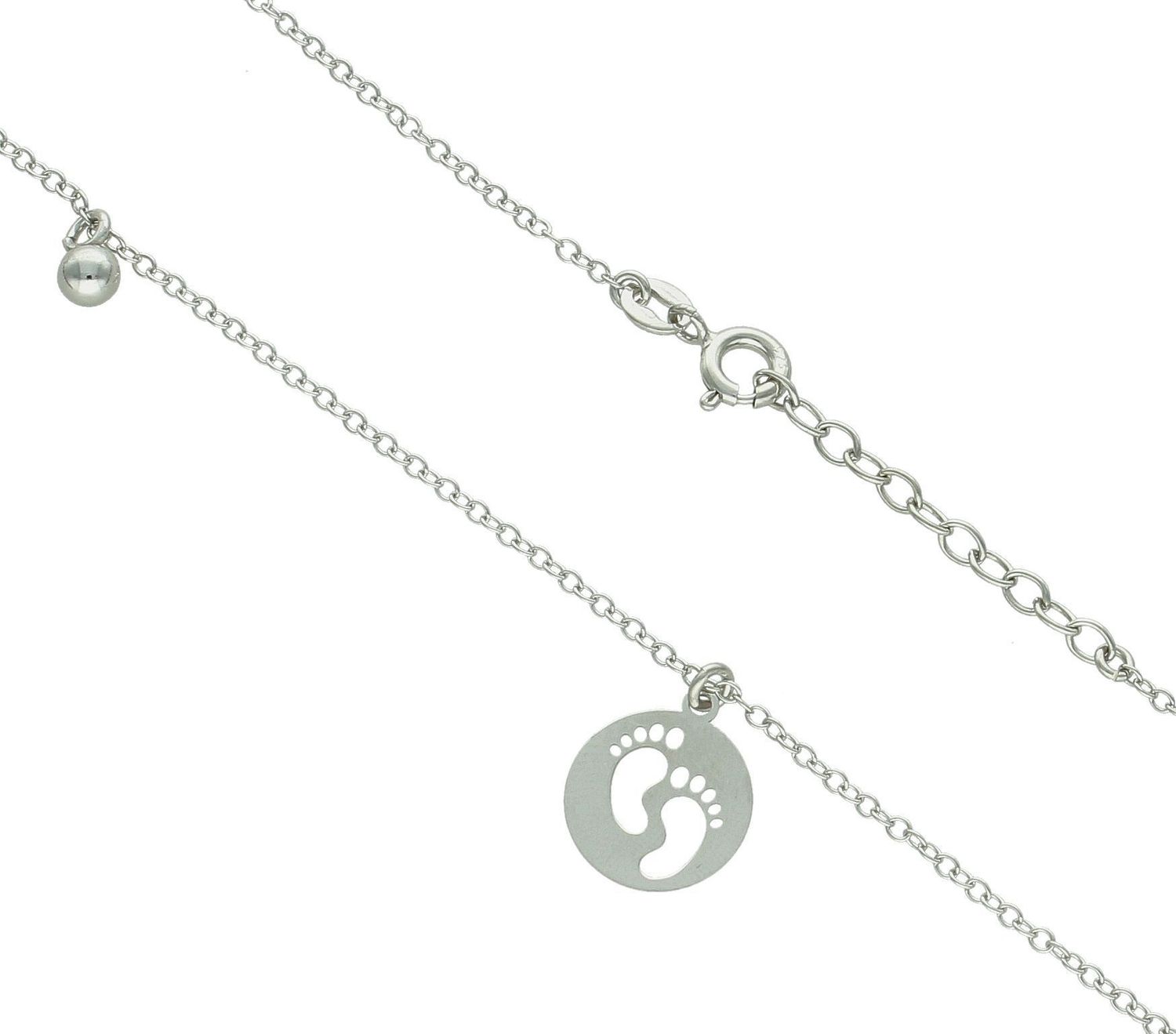 Srebrny naszyjnik damski celebrytka 925 stópki dziecka DIA-NSZ-12517-925 (2).jpg