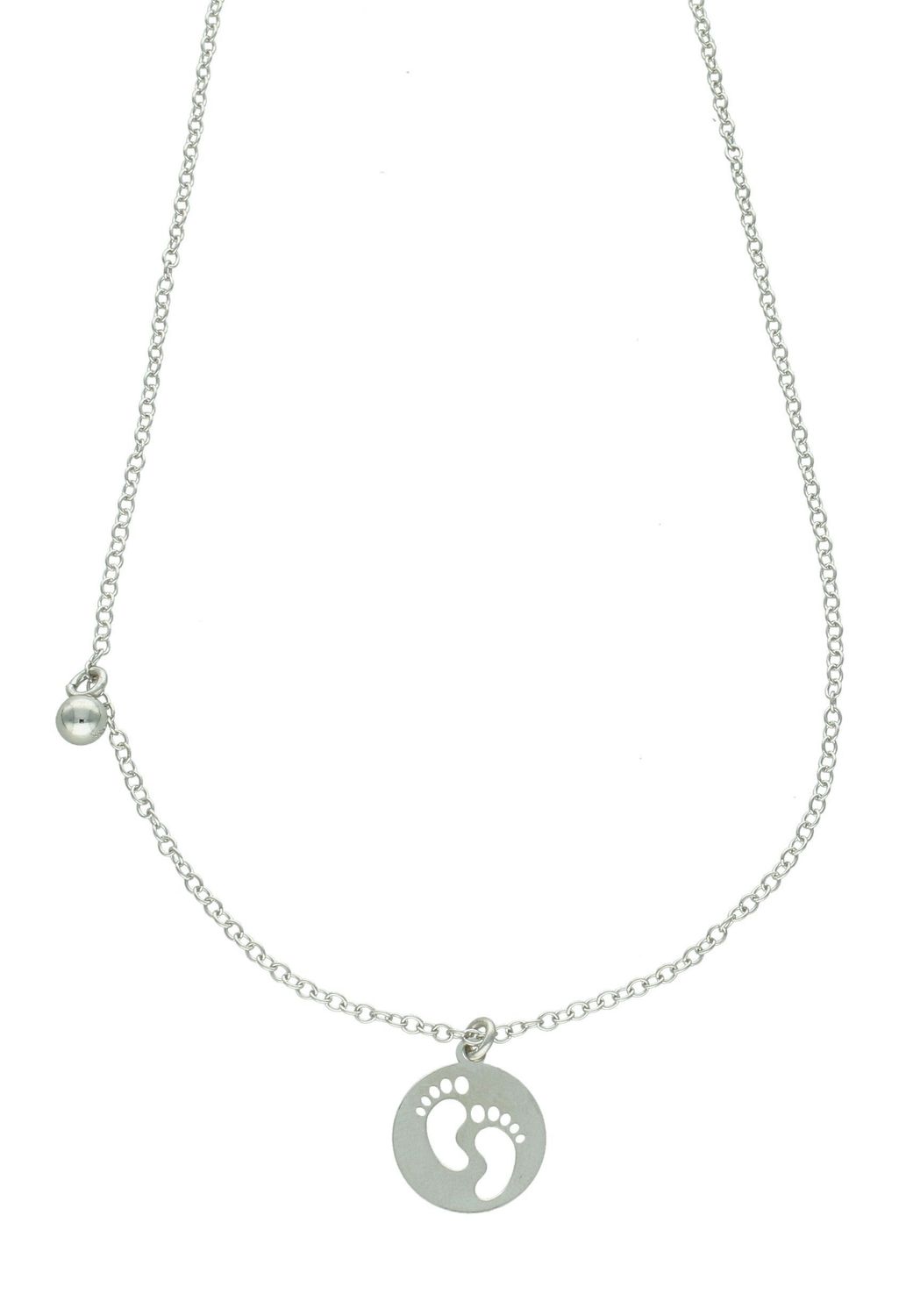 Srebrny naszyjnik damski celebrytka 925 stópki dziecka DIA-NSZ-12517-925 (2).jpg