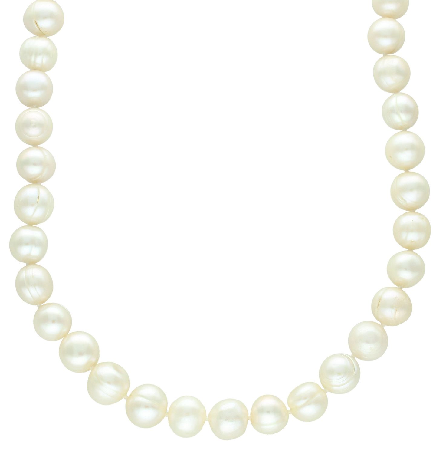 Naszyjnik perła hod. z ozdobnym elementem DIA-NSZ-12782-STAL Niezwykle efektowny, gustowny naszyjnik wykonany z certyfikowanych hodowlanych pereł słodkowodnych Namido z wykonanym ze stali 1.jpg