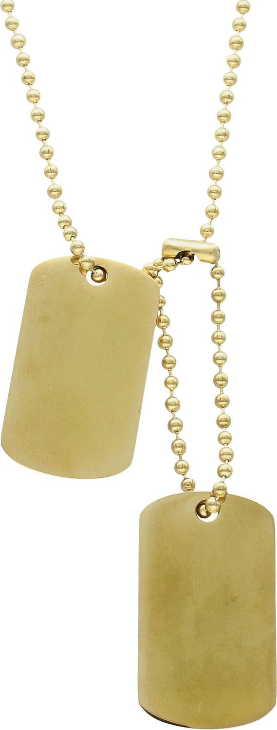 Naszyjnik stalowy nieśmiertelnik w złotym kolorze DIA-NSZ-1295Z-STAL.jpg