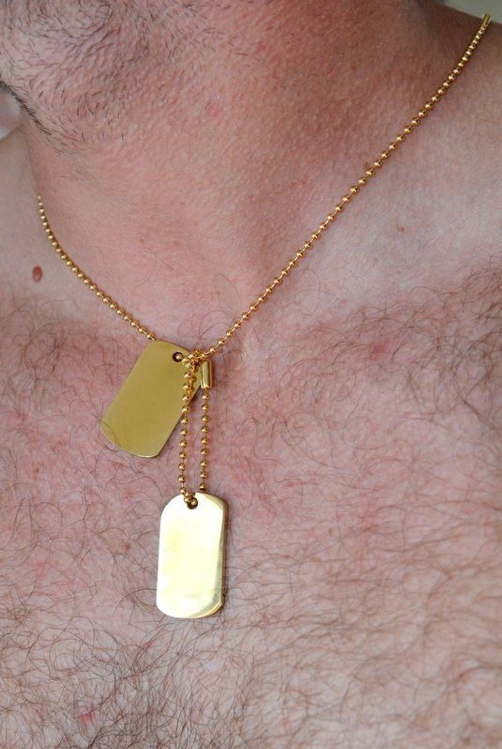 Naszyjnik stalowy nieśmiertelnik w złotym kolorze DIA-NSZ-1295Z-STAL.jpg