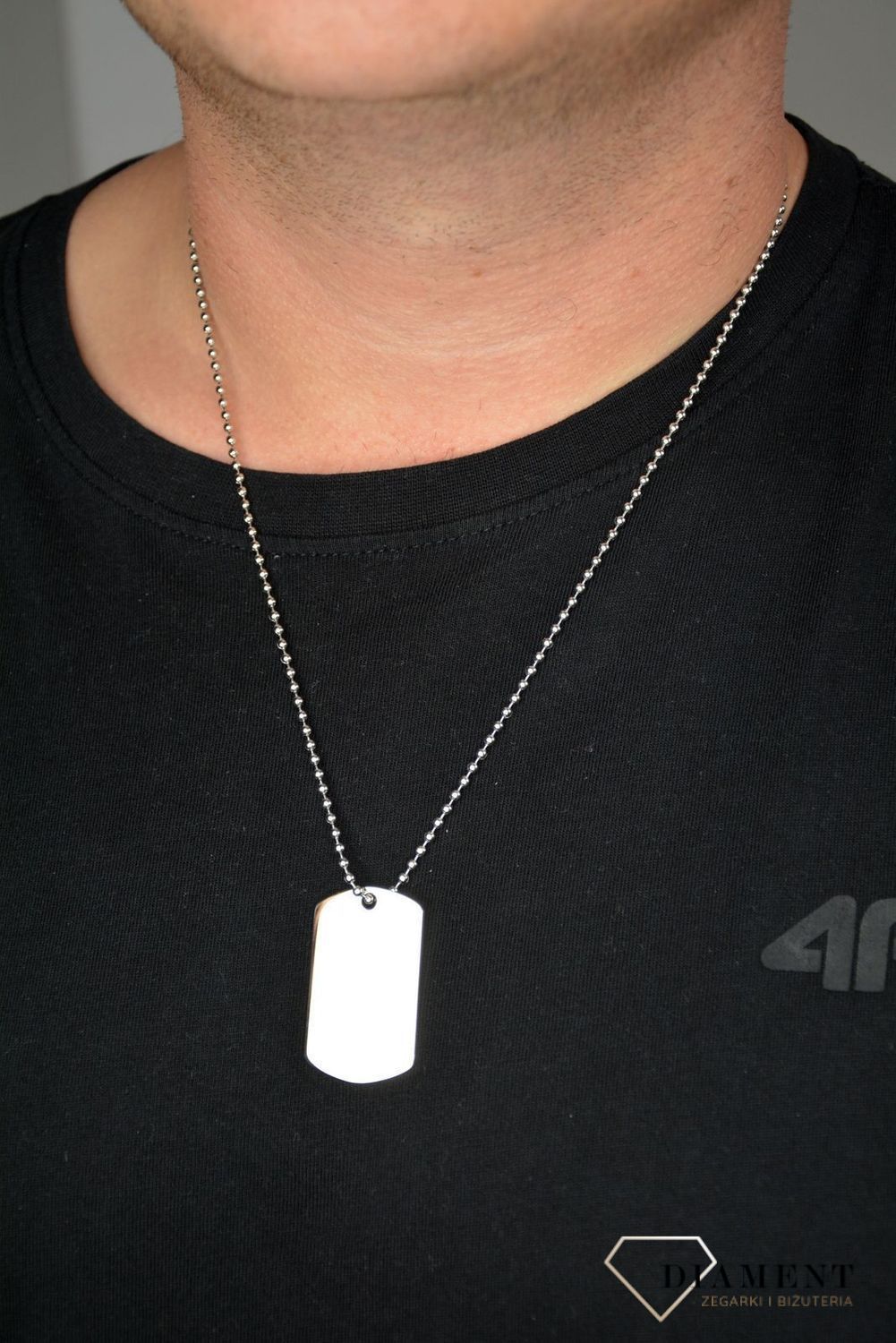Naszyjnik męski nieśmiertelnik blaszka DIA-NSZ-1296-STAL.jpg