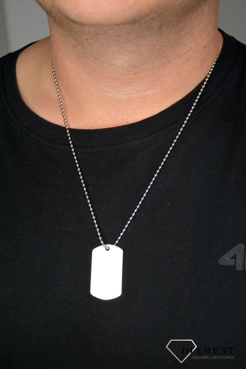 Naszyjnik męski nieśmiertelnik blaszka DIA-NSZ-1296-STAL.jpg