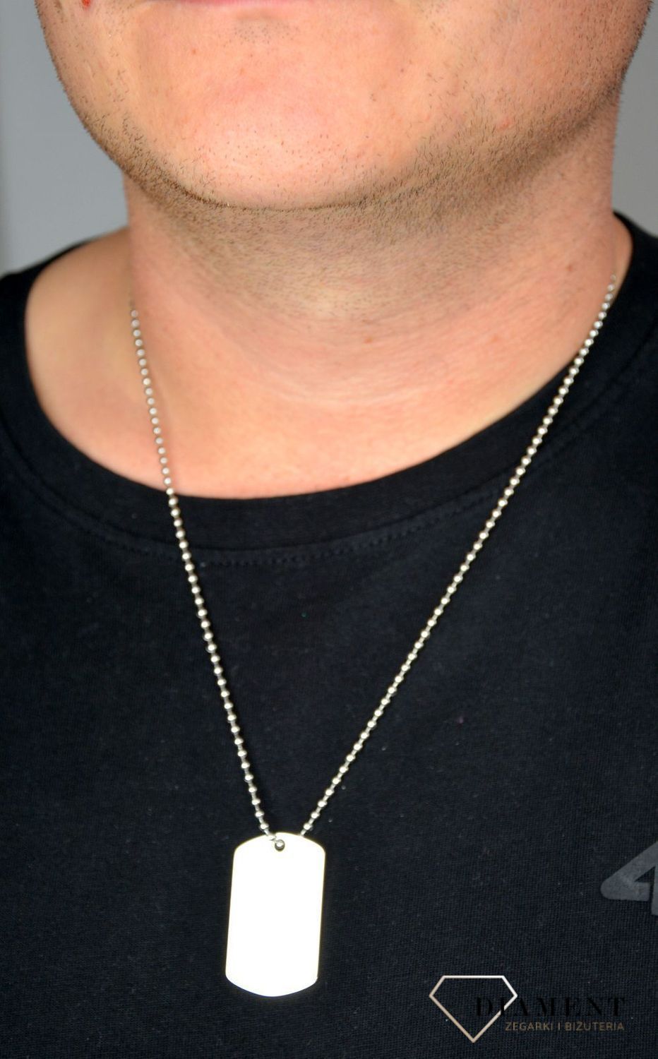 Naszyjnik męski nieśmiertelnik blaszka DIA-NSZ-1296-STAL.jpg