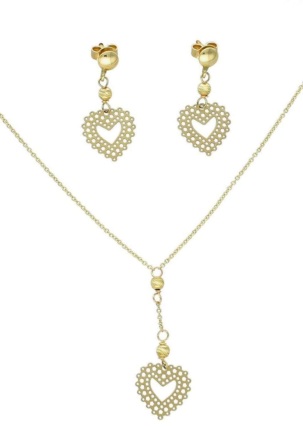 Złoty naszyjnik celebrytka wiszące serce próba 585, DIA-NSZ-12961-585. Naszyjnik celebrytka z wiszącym sercem to świetny wybór na prezent (2).jpg