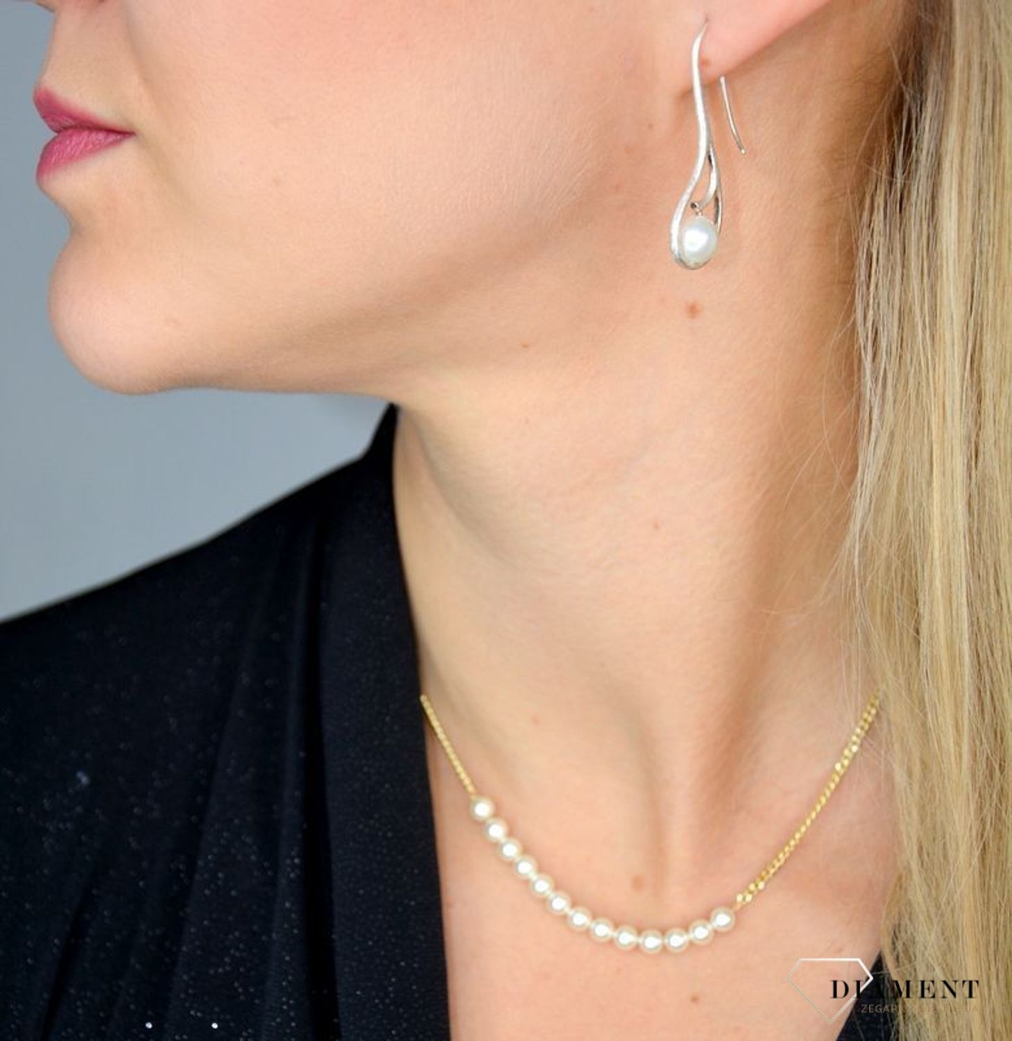 Naszyjnik srebrny pokryty złotem z perełkami DIA-NSZ-1297-925.jpg