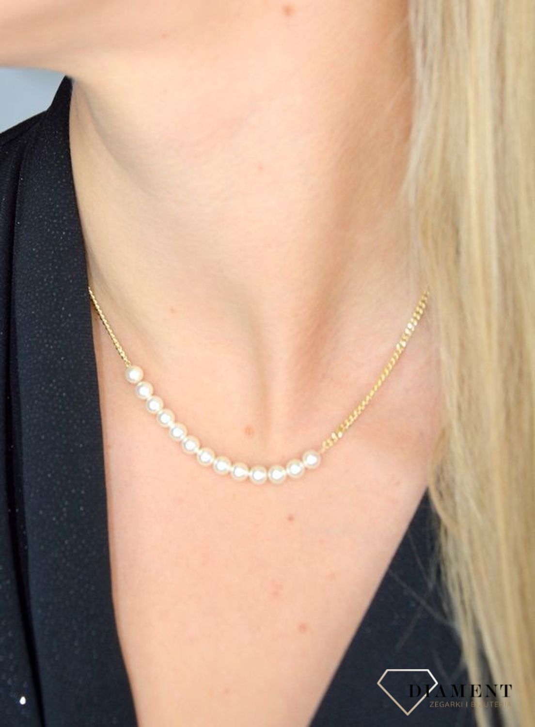 Naszyjnik srebrny pokryty złotem z perełkami DIA-NSZ-1297-925.jpg