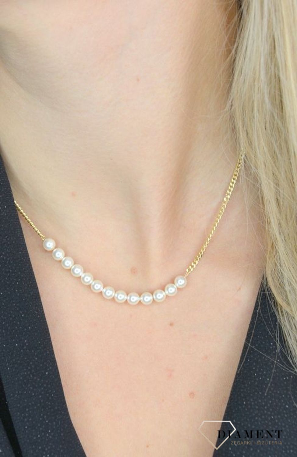 Naszyjnik srebrny pokryty złotem z perełkami DIA-NSZ-1297-925.jpg